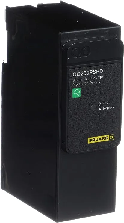 Square D - QO250PSPD QO Whole House Surge Protection Device, 50kA, 120/240V, 1-Phase, No Wiring, Plug-On Neutral