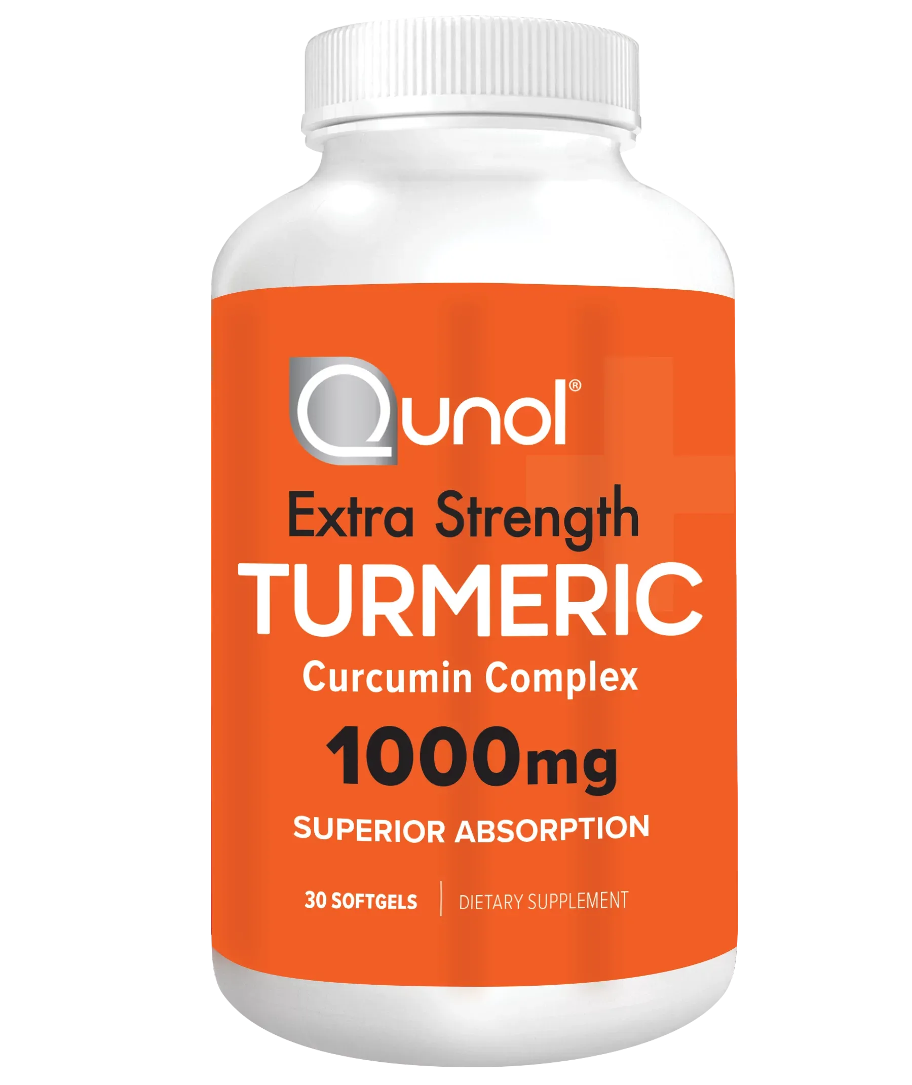 Qunol Turmeric Curcumin Capsules (30 Count) with Ultra High Absorption, 1000mg Joint Support Herbal Supplement