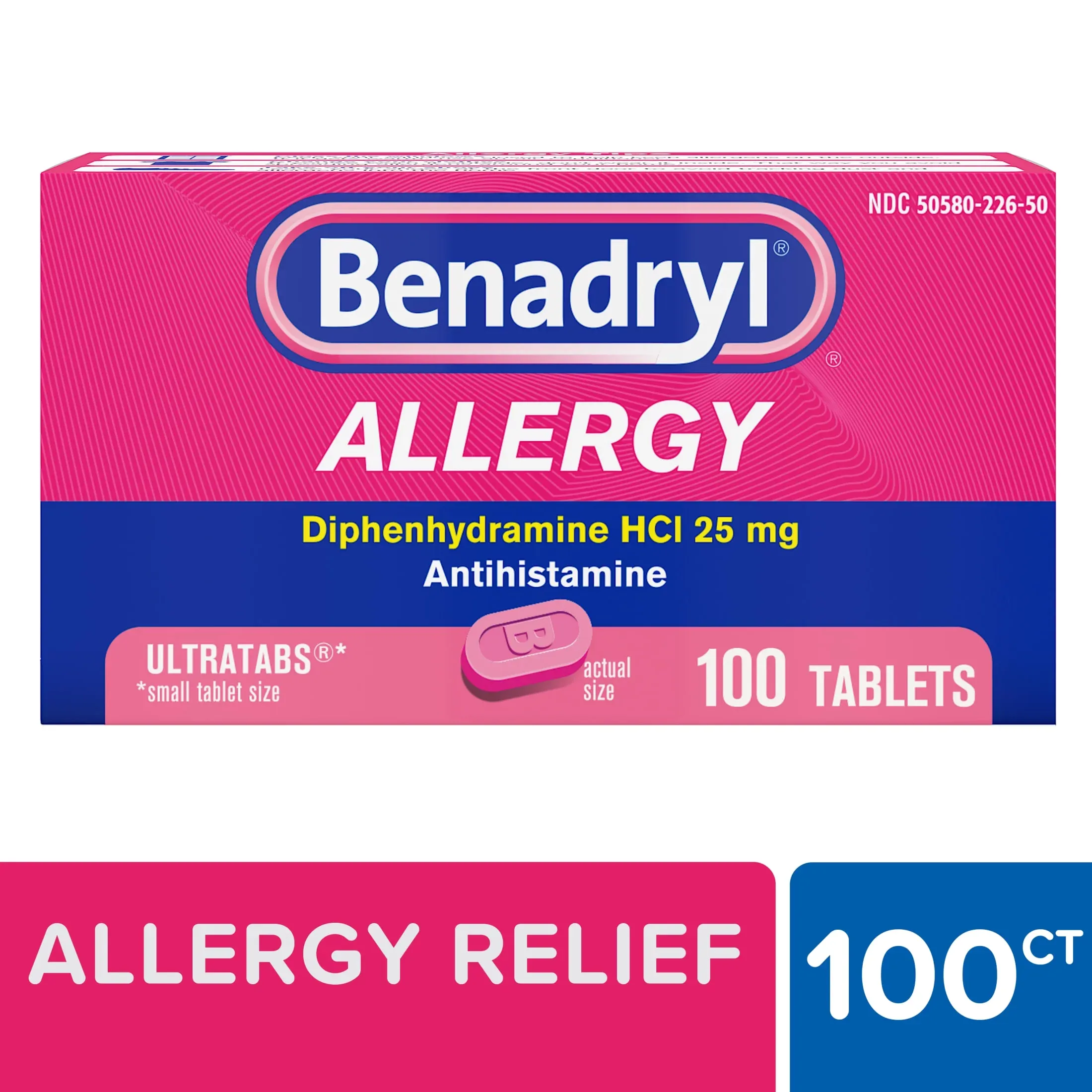 Benadryl Ultratabs Allergy Relief Tablets - Diphenhydramine - 48ct