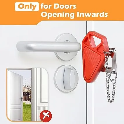 Portable Travel Door Lock for Hotel Room and Apartment Security - Defender Door Latch and Lock from Inside for Travel Safety