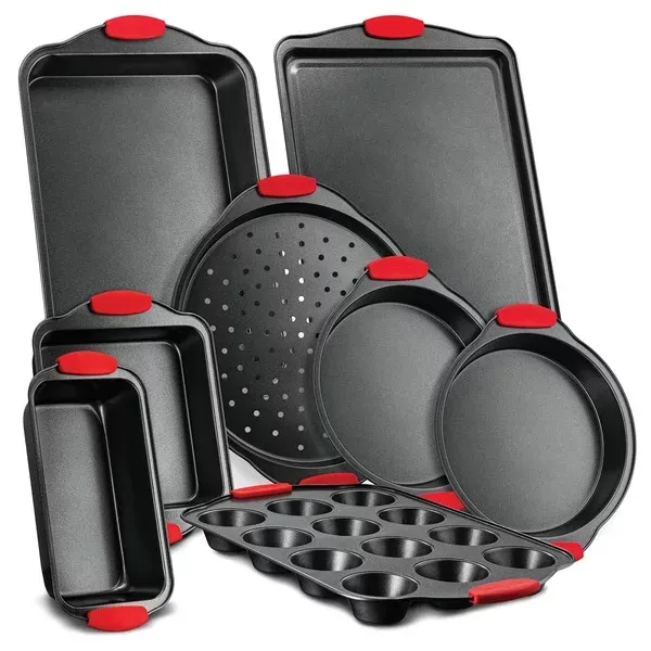 NutriChef 8-Piece Steel Non-Stick Bakeware Set