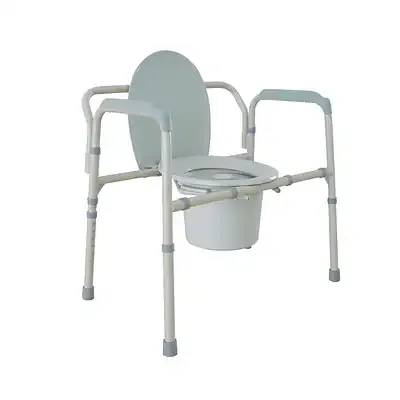 Drive Medical Heavy Duty Bariatric Folding Bedside Commode Seat | Quill