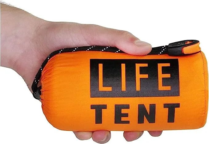 Go Time Gear Life Tent Emergency Survival Shelter – 2 Person Emergency Tent – Use As Survival Tent, Emergency Shelter, Tube Tent, Survival Tarp - Includes Survival Whistle & Paracord