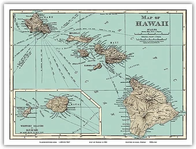 Map of Hawaii Rand McNally Atlas