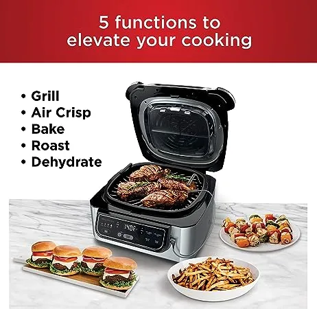 Ninja AG302 Foodi 5-in-1 Indoor Electric Grill w/ Air Fryer