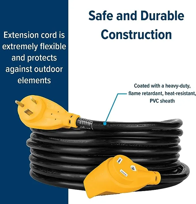 Camco  Extension Cord with Handles, 25', 30 A