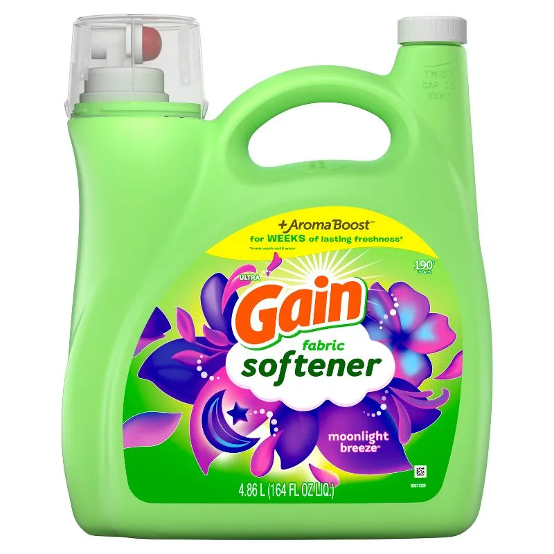 Gain Liquid Fabric Conditioner, Moonlight Breeze Fabric Softener, 190 loads, 140 fl ozGain Liquid Fabric Conditioner, Moonlight Breeze Fabric Softener, 190 loads, 140 fl oz