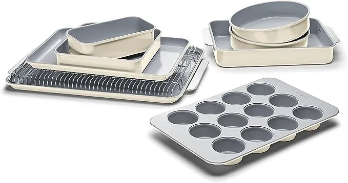 Caraway Home Non-Stick Ceramic Bakeware Set, 11-Piece - Navy