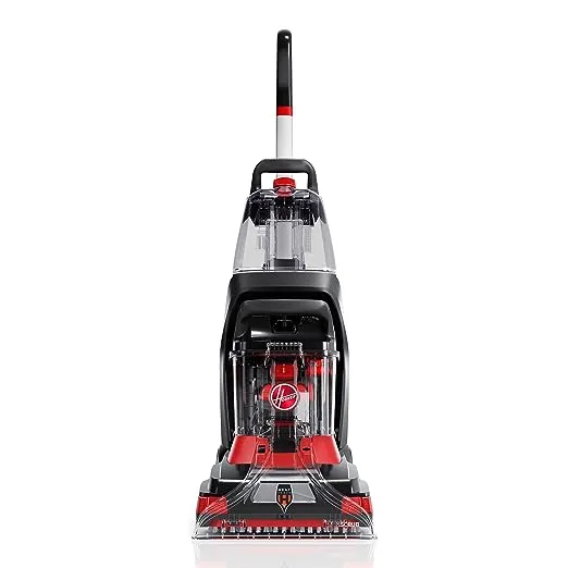 Hoover Power Scrub Deluxe Carpet Cleaner Machine, Upright Shampooer, FH50150NC, Red, 27