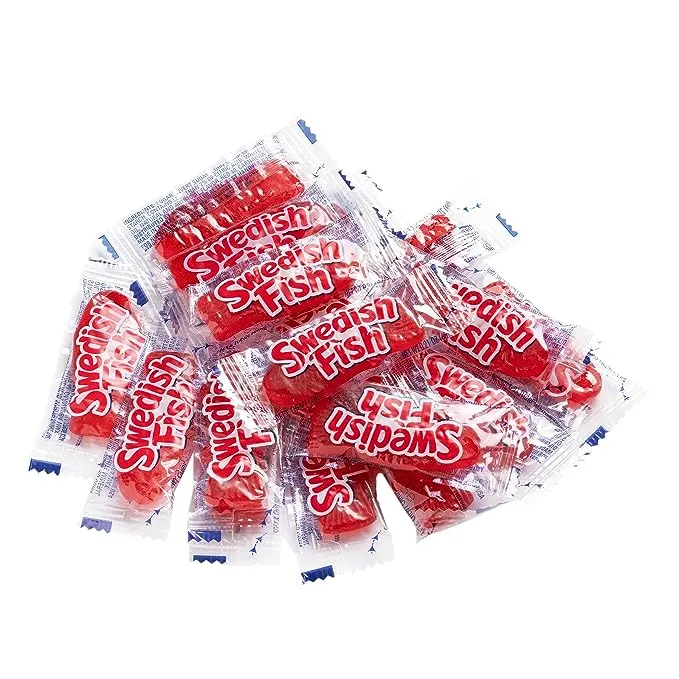 SWEDISH FISH Individually Wrapped Soft & Chewy Candy, 3.12 pounds 240 Count Box