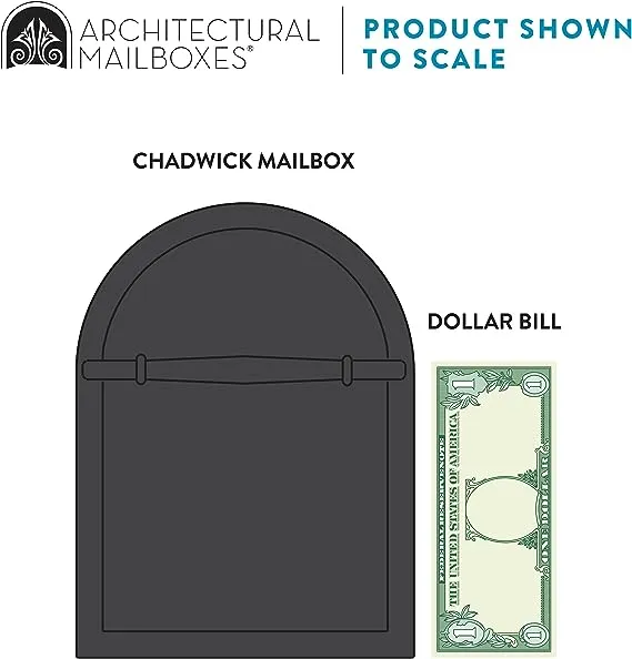 Chadwick Post Mount Mailbox - Black Architectural Mailboxes