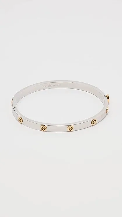 Tory Burch Miller Stud Hinge Bracelet Silver