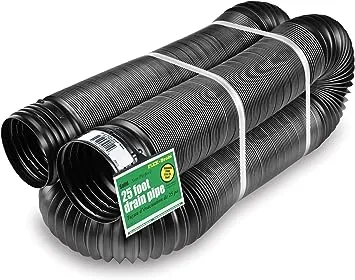 FLEX Drain by Amerimax 4-in x 25-ft 70-PSI Corrugated Solid Pipe