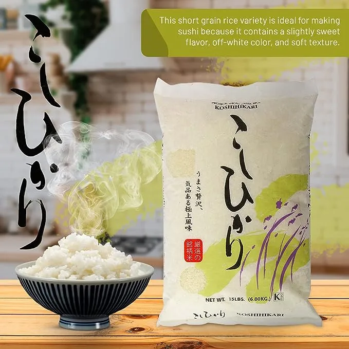 Shirakiku Rice, Koshihikari, 15 Pound