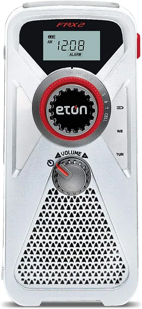 Eton American Red Cross FRX2 Hand Turbine AM/FM/NOAA Weather Radio with USB Smartphone Charger and LED Flashlight