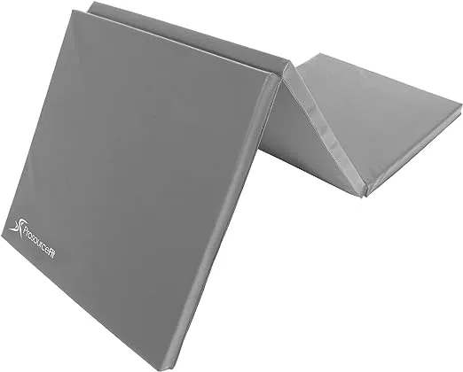 ProSource Tri-Fold Folding Exercise Mat - Grey