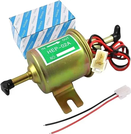 Universal Electric Fuel Pump Kit 12v 3-6 PSI Low Pressure with Fuel Filter 6.56 FT 5/16" ID Fuel Line Replacement For Carburetor Lawn Mower Gas Diesel Fuel Transfer Pump