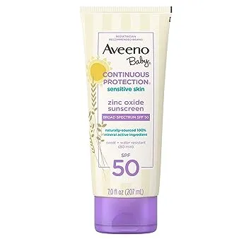 Aveeno Baby Continuous Protection Mineral Sunscreen, SPF 50 - 7 fl. oz