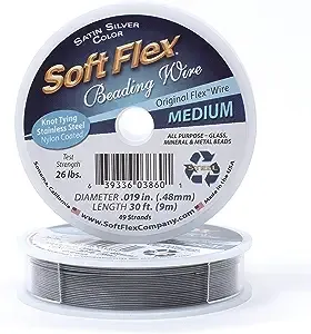 Soft Flex Wire 49 Strand .019"X30' Satin Silver