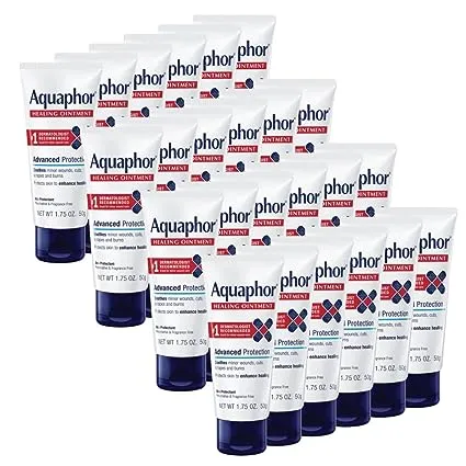 Aquaphor Healing Ointment - Pack of 3, Travel Size Protectant for Cracked Skin - Dry Hands, Heels, Elbows, Lips - 1.75 oz