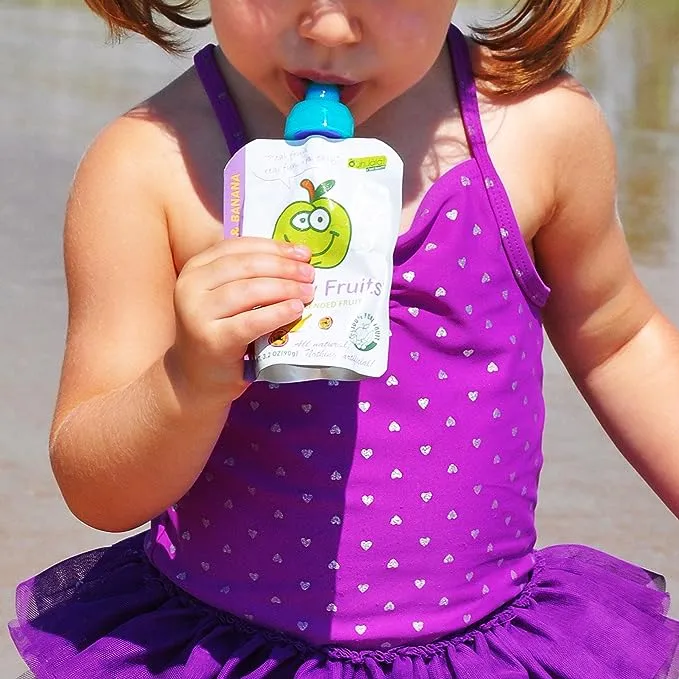 ChooMee SoftSip Food Pouch Tops | 4 Colors + White case | Prevent Spills and Protect Childs Mouth