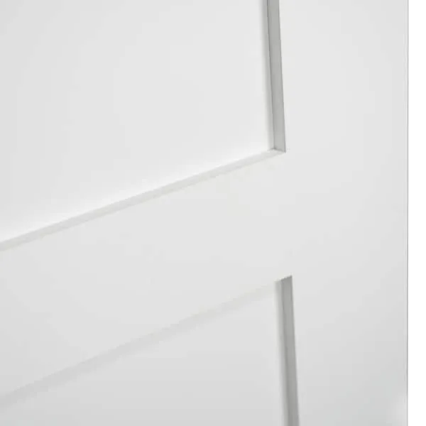 30 in. x 80 in. White 2-Panel Shaker Solid Core Pine Interior Door Slab