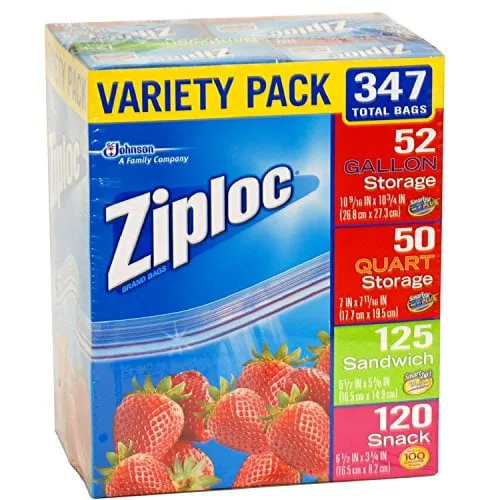 Ziploc Storage Bag Variety Pack 347 pk.