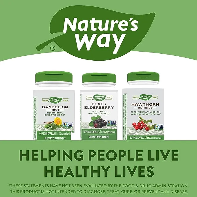 Nature&#039;s Way Black Elderberry, 1,150 mg per serving, 100 VCaps