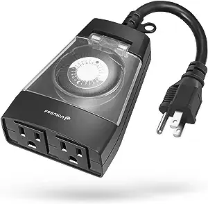 Fosmon Dual Outdoor Timer Outlet