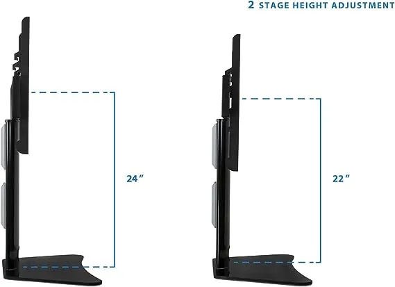 Mount-It! Universal Swivel TV Stand | Height Adjustable Tabletop TV S