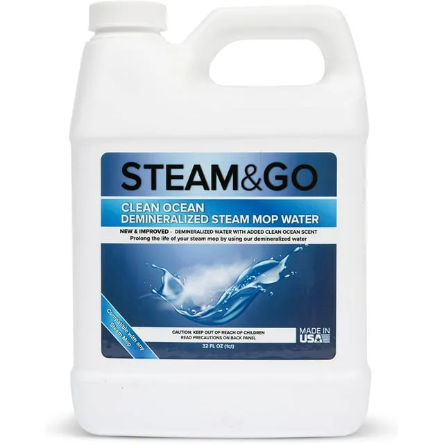 Steam and Go Demineralized Water - Lavender Scent - Cleaning Solution for Steam Mop, Floor Cleaner Solution, & More - Ready-to-Use Multi-Surface Floor Cleaning Solution - Lavender - 128 Fl. Oz