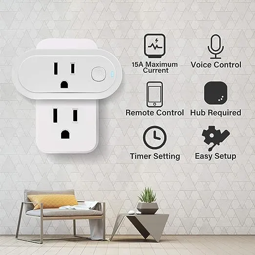 Sengled Smart Plugs, Hub Required, Works with SmartThings and Amazon Echo with Built-in Hub, Voice Control with Alexa and Google Home, 15Amp Smart Socket, Work as Zigbee Repeater, ETL Listed, 4 Pack