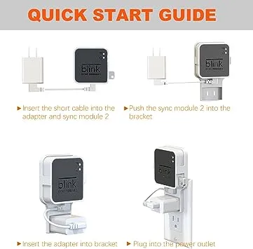 256GB USB Flash Drive & Wall Mount for Blink Sync Module 2 with Short Cable – Declutter, Save Space, and Effortlessly Enhance Security (1 Pack)