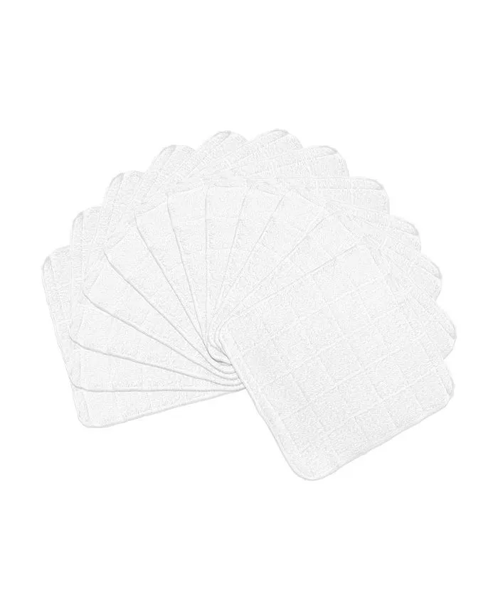 Arkwright Dish Towels for Kitchen - (Pack of 12) Soft, 100% Cotton Terry Dishcloths, Highly Absorbent & Quick Dry, Washcloths for Washing, Drying, and Cleaning Dishes, 12 x 12 in, White