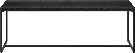 Boone 47.25" Wide Rectangular Coffee Table in Black Grain