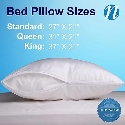 Allersoft King 4 Pack Allergy and Bed Bug Proof Pillow Cover, White