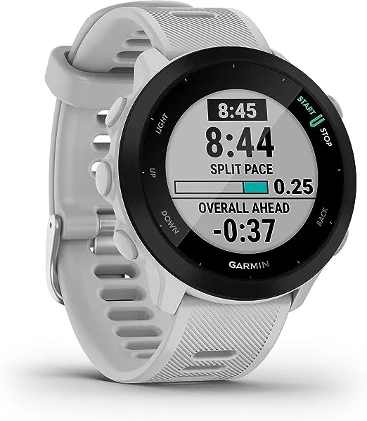 Garmin Forerunner 55 GPS Smartwatch, White