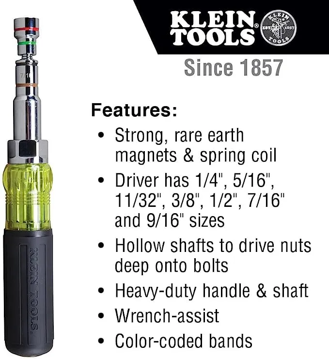 Klein Tools 32807MAG 7-in-1 Nut Driver