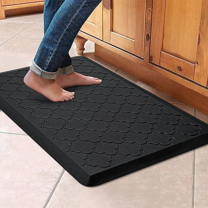 WISELIFE Kitchen Mat Cushioned Anti Fatigue Floor Mat,17.3"x28", Thick Non Slip Waterproof Kitchen Rugs and Mats,Heavy Duty Foam Standing Mat for Kitchen,Floor,Home,Desk,Sink, Brown