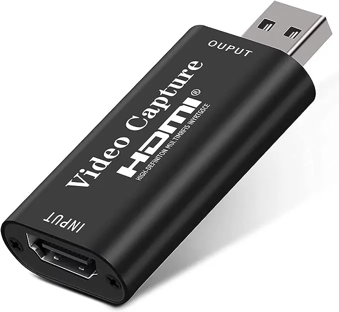 DIGITNOW Carte de capture vidéo HDMI, convertisseur audio vidéo 4K HDMI vers USB 2.0, Full HD 1080p pour l'édition vidéo/jeux/streaming/enseignement en ligne