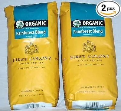 First Colony Coffee and Tea Rainforest Blend USDA Organic Arabica Coffee