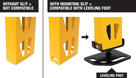 DeWalt DXSTA04MP Adjustable Leveling/Floor Mounting Kit for Industrial Storage Racks, Cement