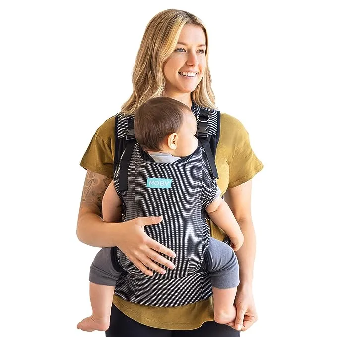 Moby Cloud Ultra-Light Hybrid Carrier | Baby Carrier for Mothers, Fathers and Caregivers | Baby Carrier Newborn to Toddler | Baby Holder Can Carry Infants up to 33 lbs | Lightweight | High Rise