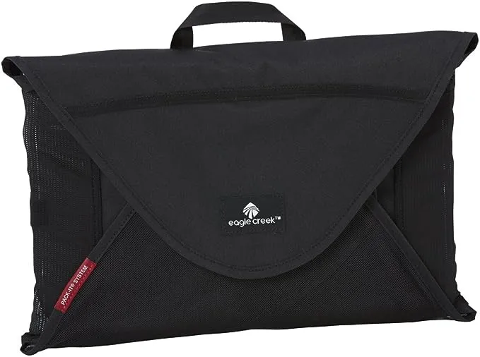 Eagle Creek Pack-It Original Garment Folder S - Perfect Garment Bags for Travel with Wrinkle-Free Folding Board and Compression Wings to Maximize Luggage Space, Black - Small