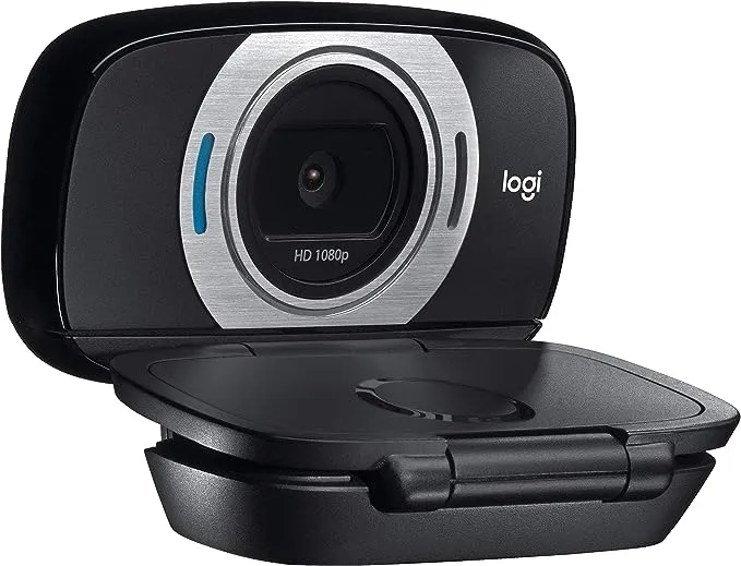 logitech HD Laptop Webcam C615 with Fold-and-Go Design, 360-Degree Swivel, 1080p Camera(Renewed)