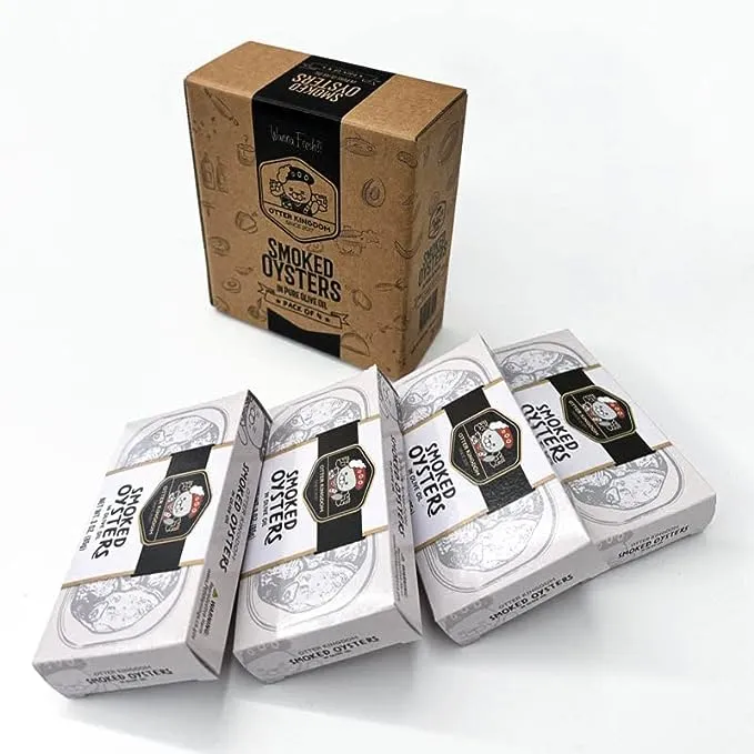 Otter Kingdom Premium Smoked Oysters (Pack of 4)