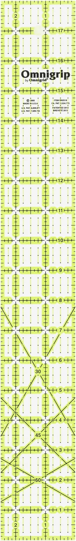 Omnigrip Non-Slip Quilter's Ruler 2-1/2"X18"