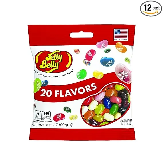 Jelly Belly Jelly Beans, 20 Flavors, 3.5-oz, 12 Pack