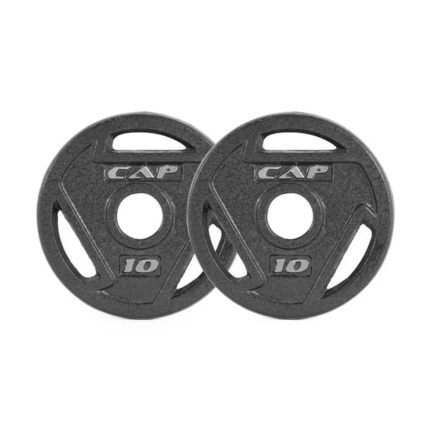 CAP Barbell Black Olympic Grip Plate Set, 10 lb x 2