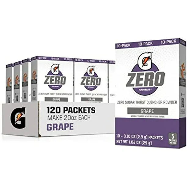 Gatorade G Zero Powder Packets Glacier Cherry 1.08oz 10ct